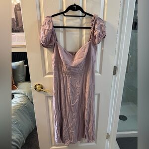 Aritzia Sunday Best Lilac Smocked Dress